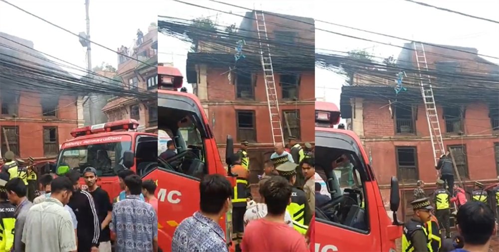 ललितपुरको आगलागी डेढ घण्टा पछि नियन्त्रणमा