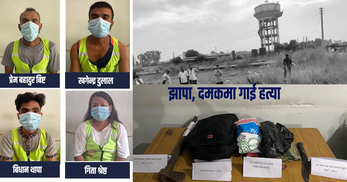 दमक गौहत्यामा संलग्न चार जना सार्वजनिक