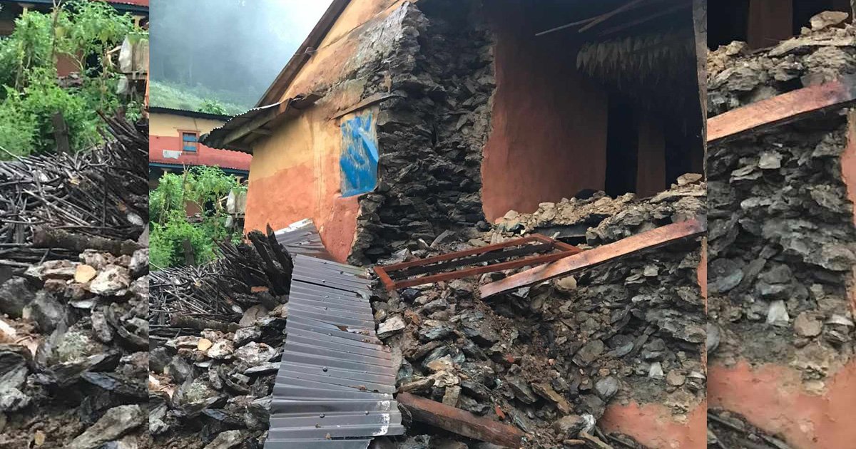 पाँचथरमा पहिरोमा पुरिएर तीन जनाको मृत्यु, चार बेपत्ता