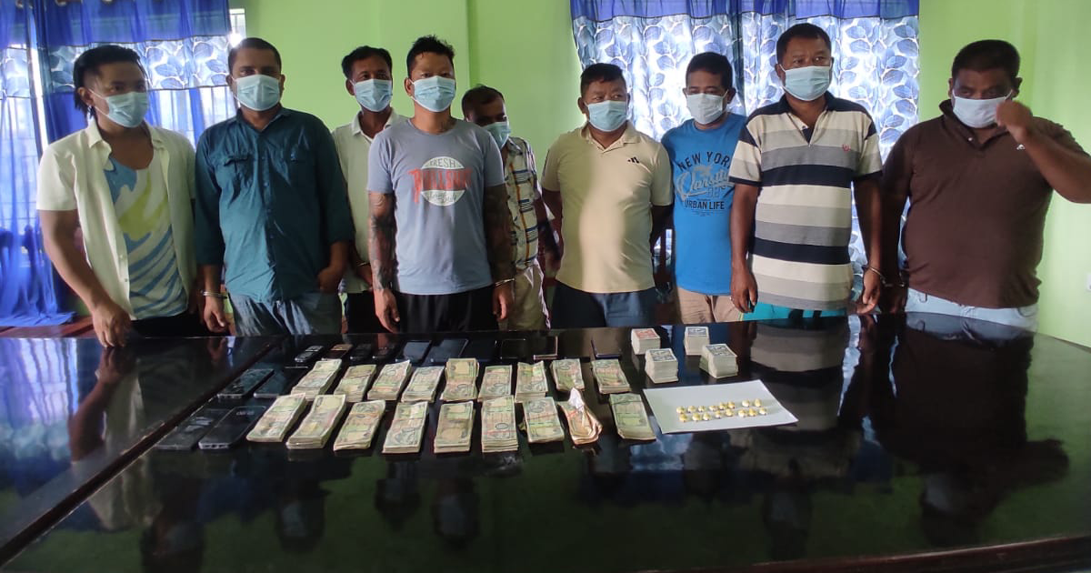पालिका पूर्वअध्यक्षसहित नौ जना जुवाखालबाट पक्राउ, साथमा भेटियो १८ लाख नगद