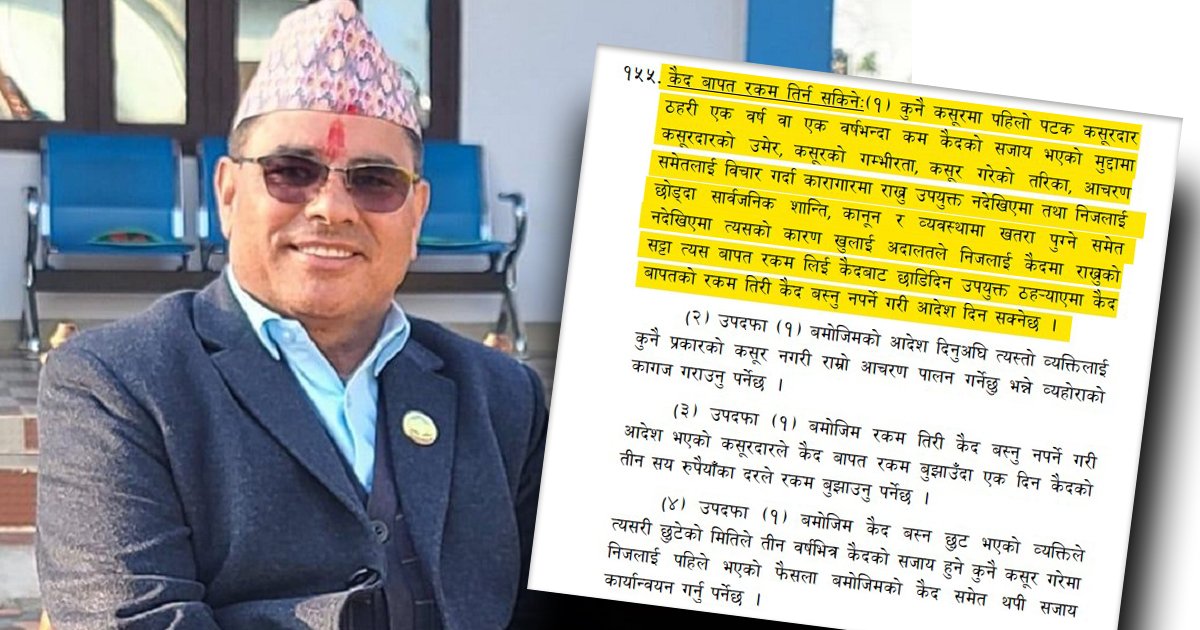 लुम्बिनीका कांग्रेस सांसद केसी रकम भुक्तानी गरेर रिहा