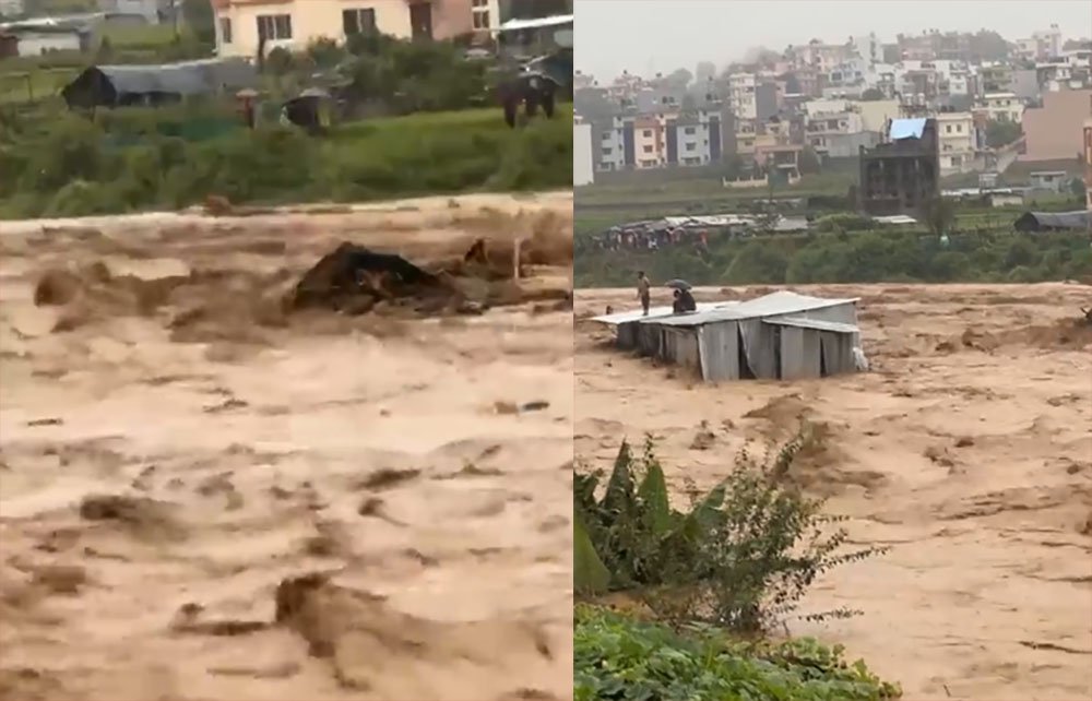 नख्खु खोलाले बगाउँदा चार जना बेपत्ता