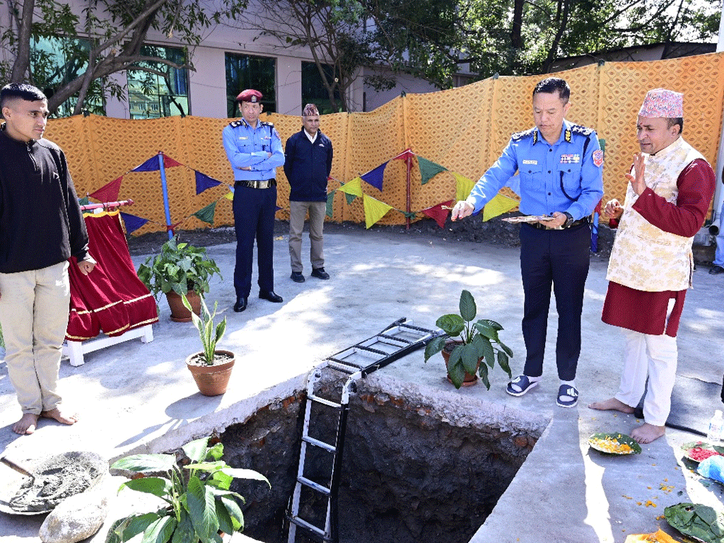 प्रहरी महानिरीक्षक खापुंगद्वारा किरिया पुत्री भवन शिलान्यास