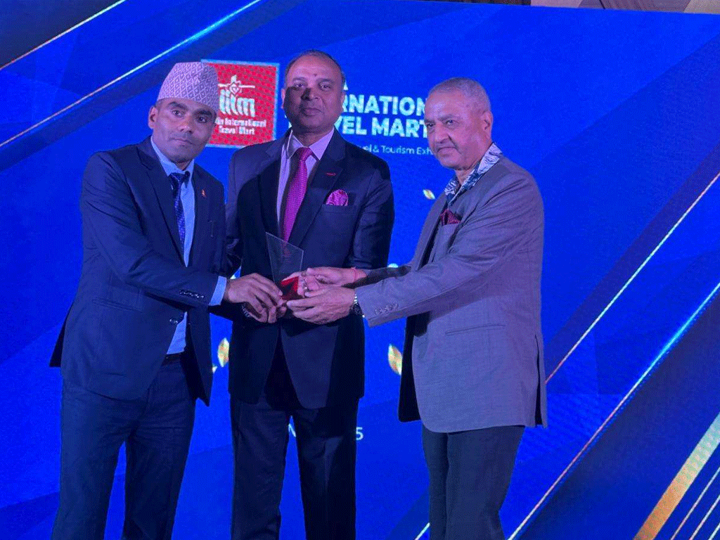 नेपाल उत्कृष्ट साहसिक पर्यटन गन्तव्यको रूपमा भारतमा सम्मानित