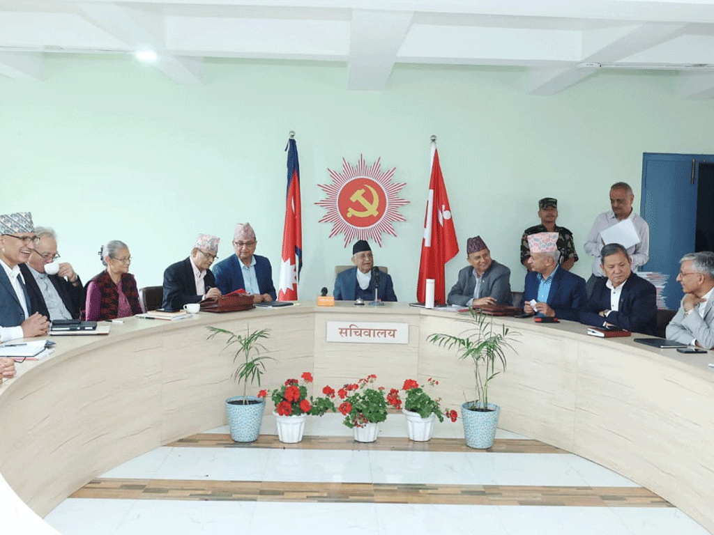 च्यासलमा एमालेको सचिवालय बैठक बस्दै, महाधिवेशनका विषयमा छलफल हुने