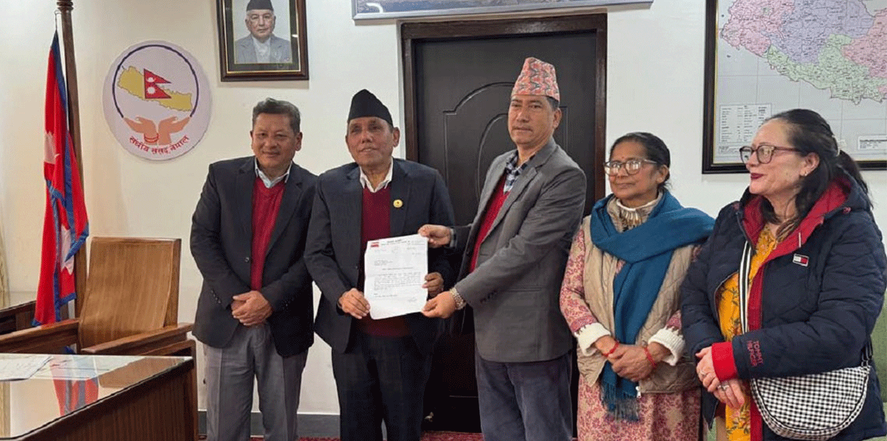 राष्ट्रिय सभाको अधिवेशन बोलाउन माग गर्दै काँग्रेसले बुझायो ज्ञापन पत्र