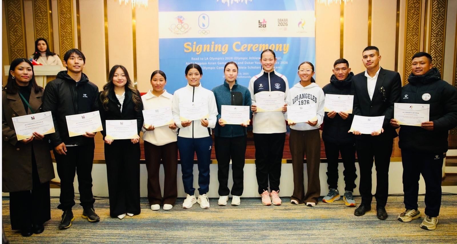 १४ खेलाडीलाई एनओसीको विशेष छात्रवृत्ति घोषणा