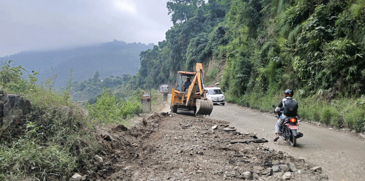 पृथ्वी राजमार्गको नागढुंगा-मलेखु खण्ड एक साताको लागि आंशिक बन्द हुने