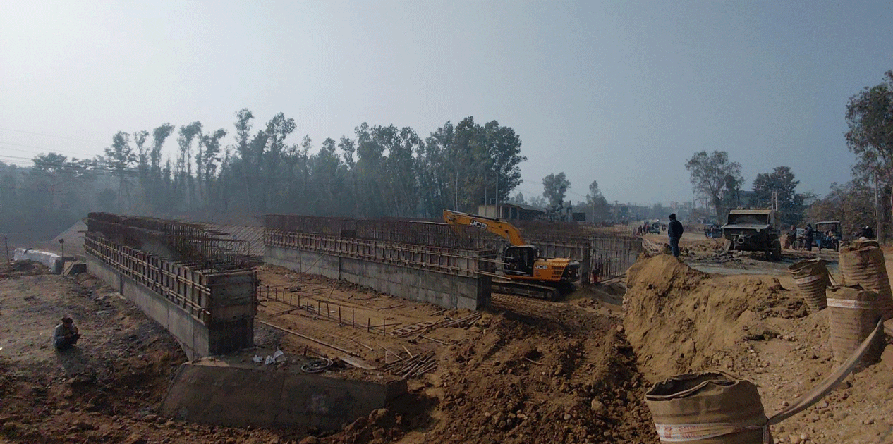 बाँकेको खजुरापिडारी नालामा बहुकोष्ठ कल्भर्ट निर्माण सुरु